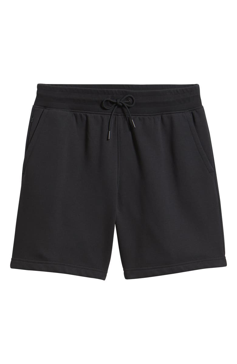 Zella Vital Fleece Performance Shorts, Alternate, color, Black Caviar