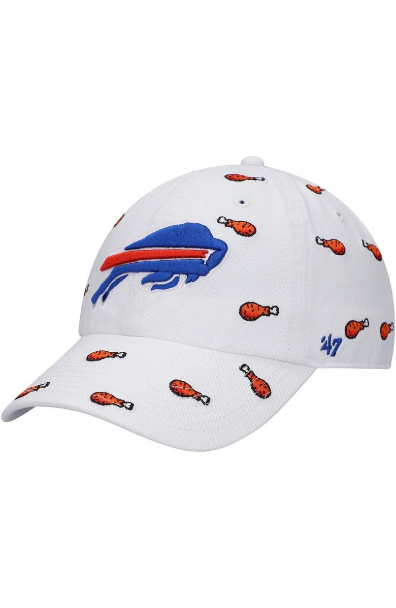 '47 Women's '47 White Buffalo Bills Team Confetti Clean Up Adjustable Hat, Main, color, White