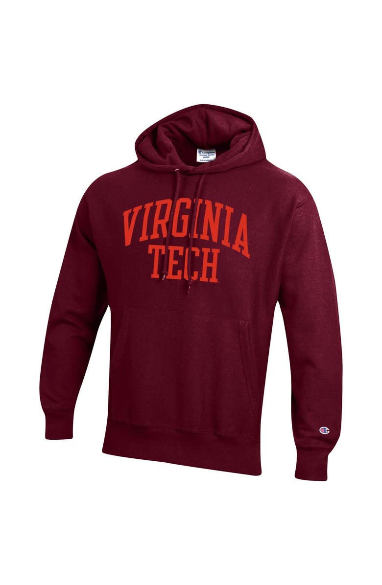 Champion Men's Champion Maroon Virginia Tech Hokies Team Arch Reverse Weave Pullover Hoodie, Alternate, color, 