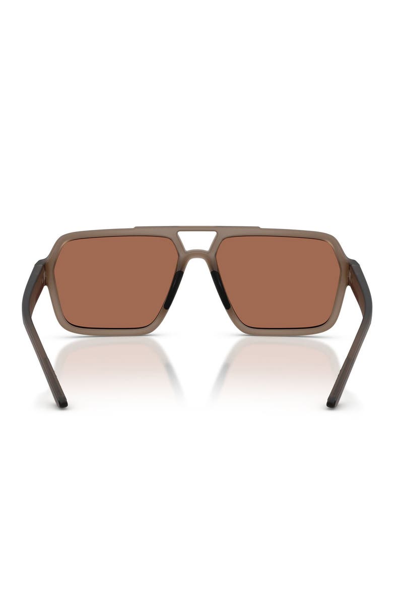 59mm Pilot Sunglasses, Alternate, color, TRANSPARENT BROWN / BROWN
