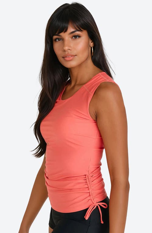 Calypsa Plus Size Closed Back Maya Swim Top In Orange