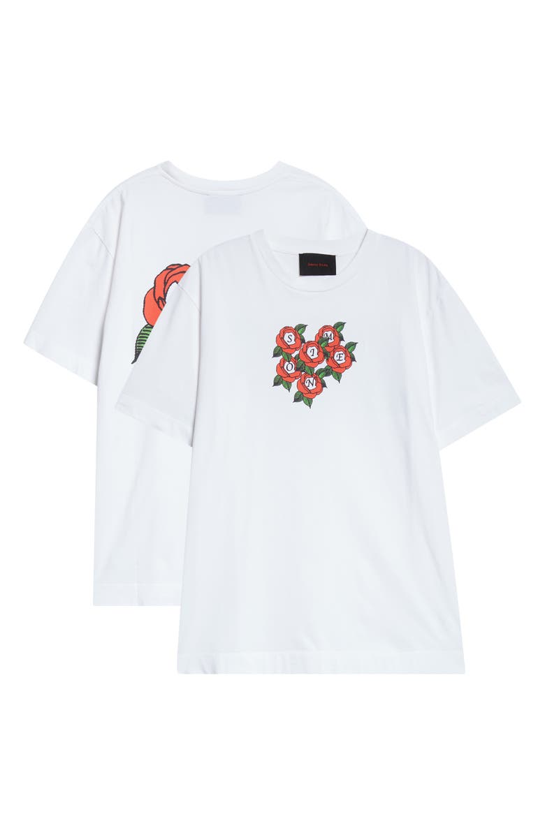 Simone Rocha Cluster Rose Logo Graphic T-Shirt, Alternate, color,