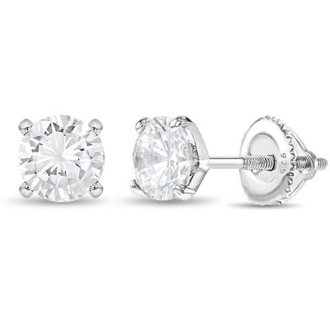 Prong Set Stone Earrings