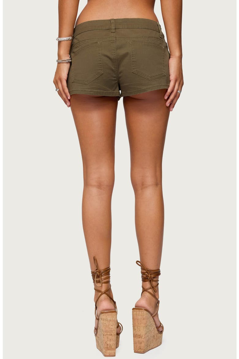 Eartha Studded Micro Shorts, Alternate, color, OLIVE