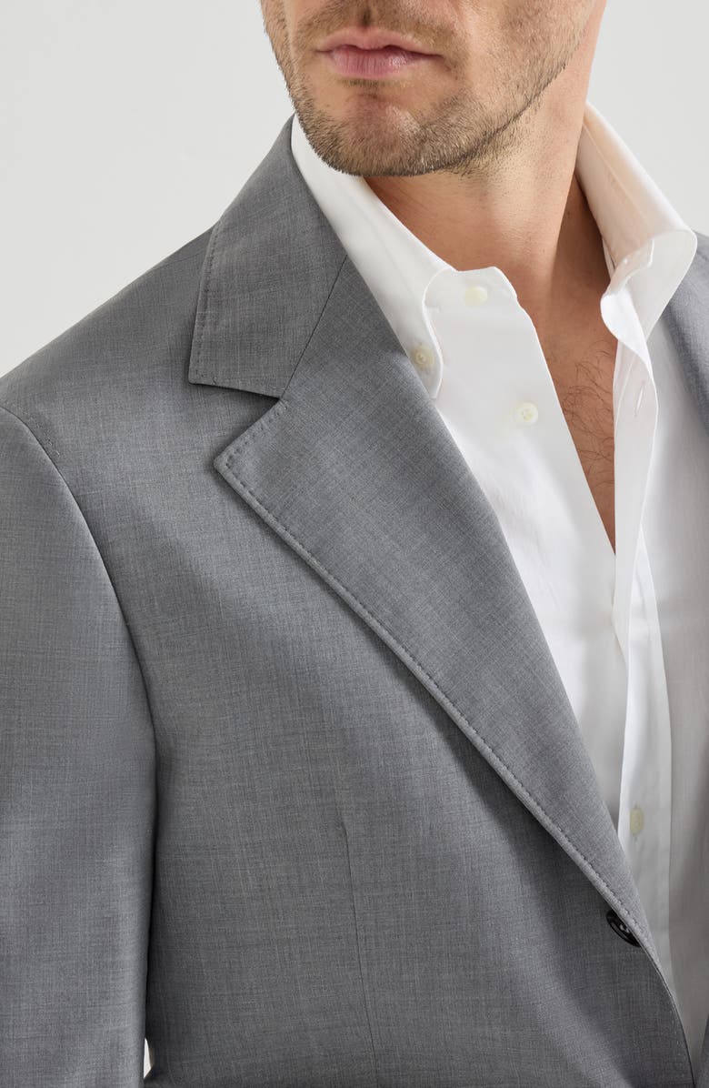 Brunello Cucinelli Deconstructed jacket in lightweight canvas, Alternate, color, Grey