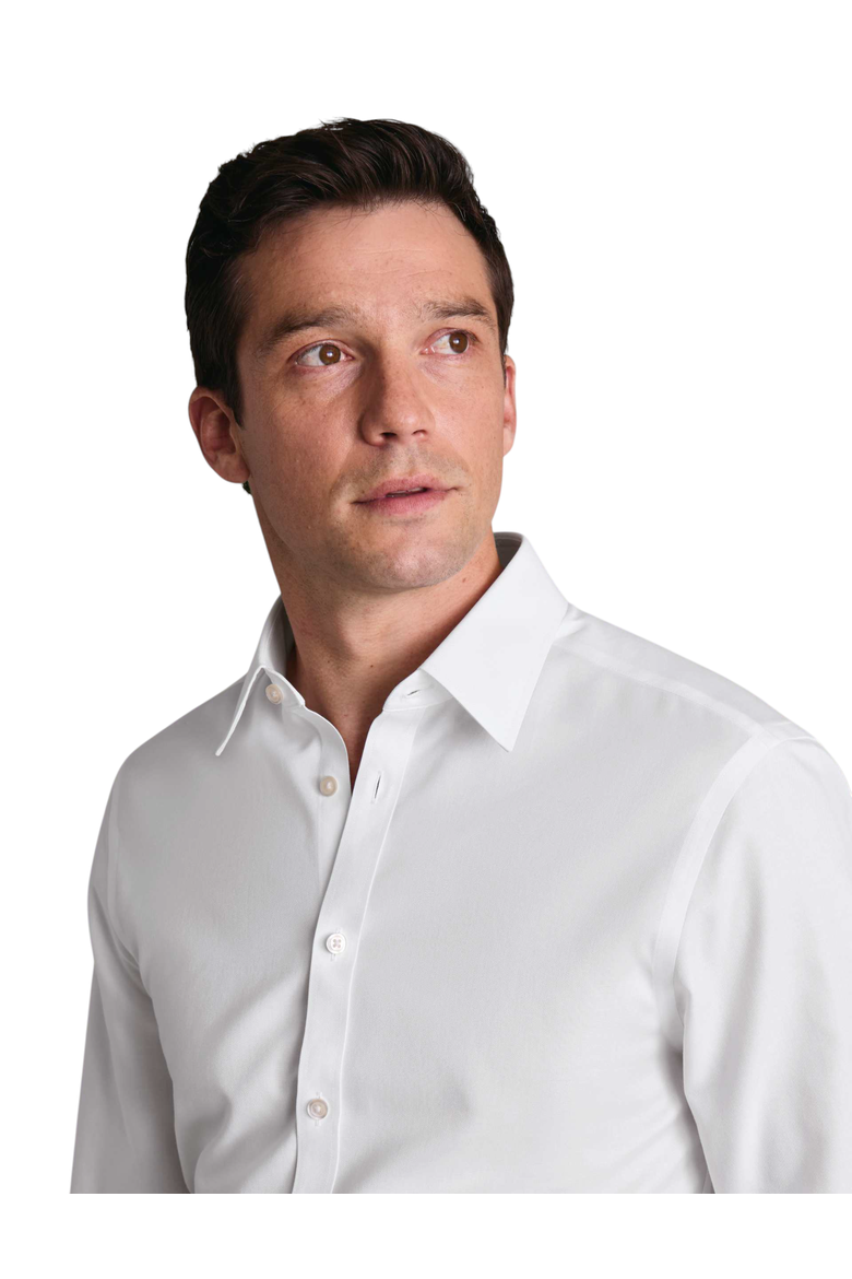 Non-Iron Twill Point Collar Shirt, Alternate, color, White