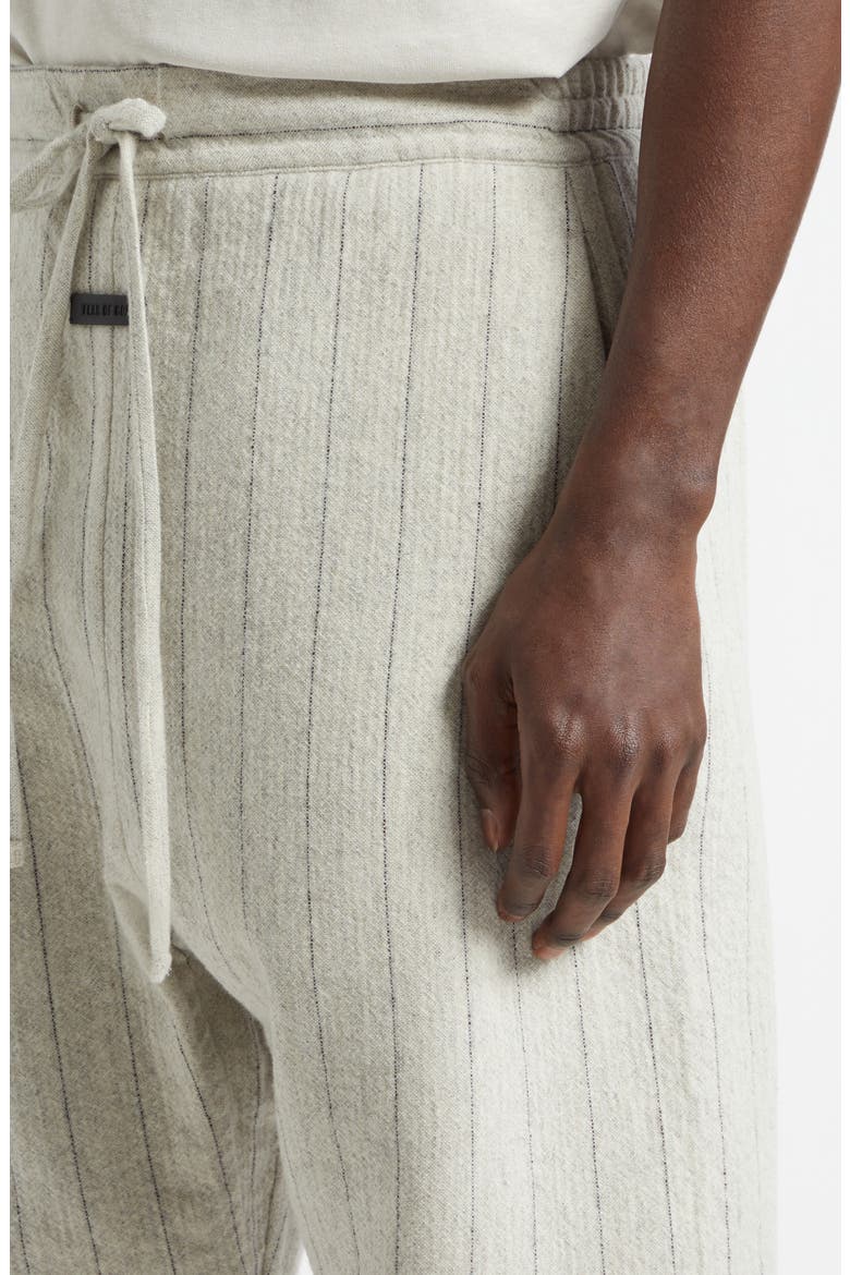Stripe Baseball Flare Leg Wool Blend Pants, Alternate, color, LIGHT BEIGE / BLACK