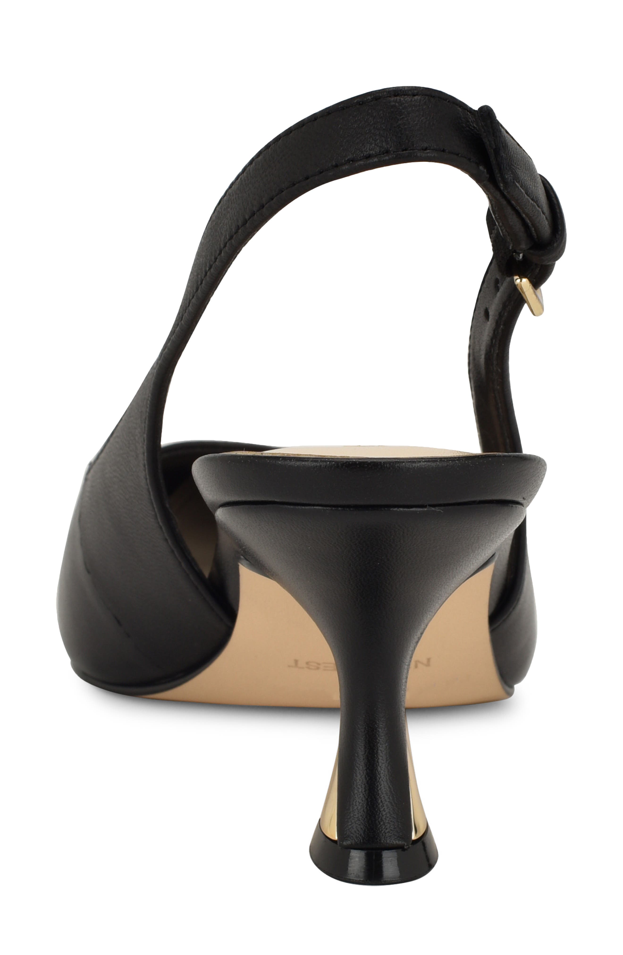 Nine West Jannit Slingback Pointed Toe Kitten Heel Pump, Alternate, color, 