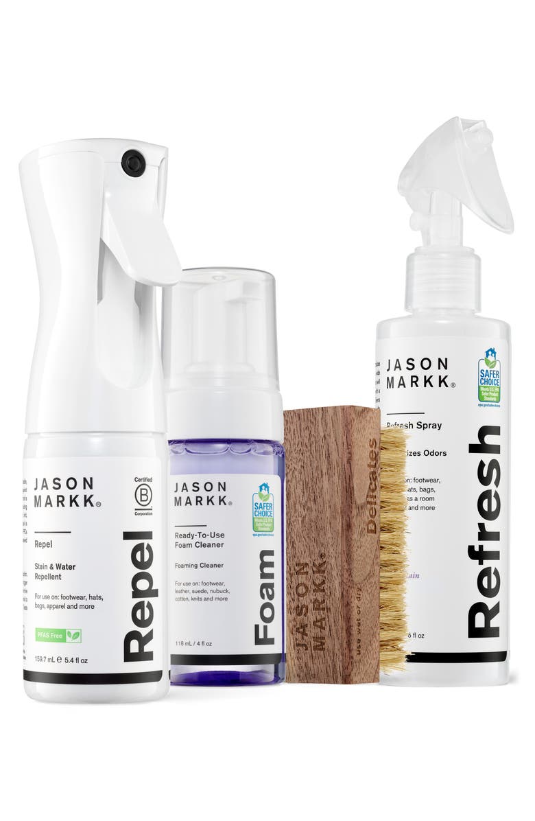 Jason Markk Repel + Revive + Refresh Shoe Care Kit, Main, color, White