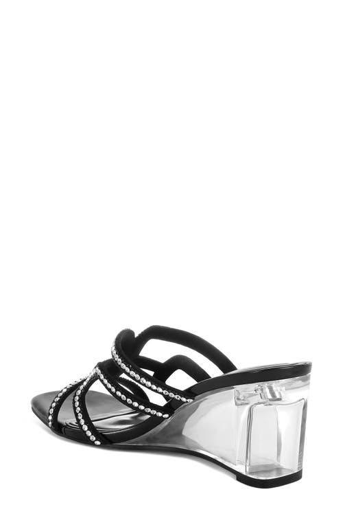 London Rag Caqueta Clear Heel Sandal In Black