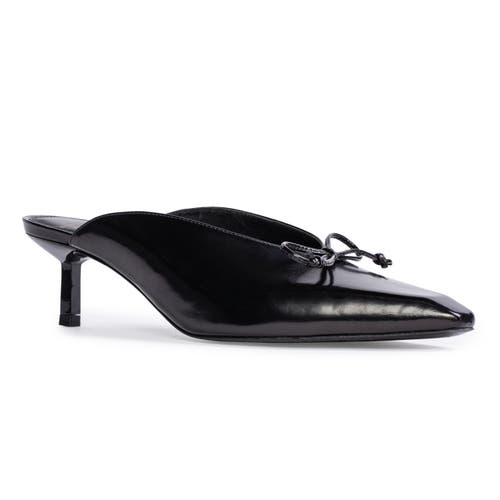 Black Suede Studio Vie 50 Mule In Black Leather