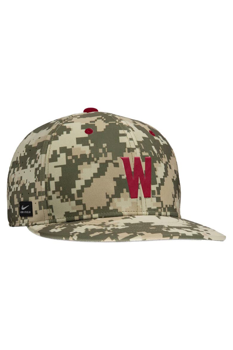 Men's Nike Digital Camo Washington State Cougars On-Field Baseball Performance Fitted Hat, Alternate, color, Camo