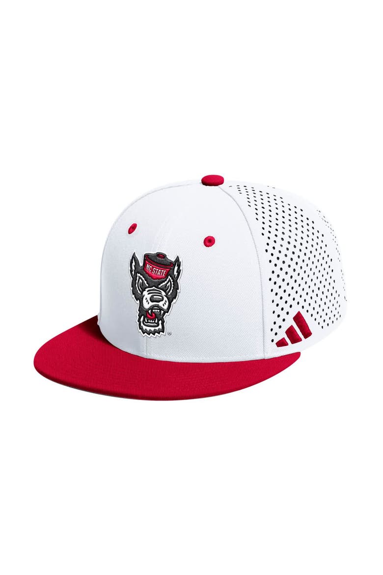 Men's adidas  White NC State Wolfpack On-Field Fitted Baseball Hat, Alternate, color, White