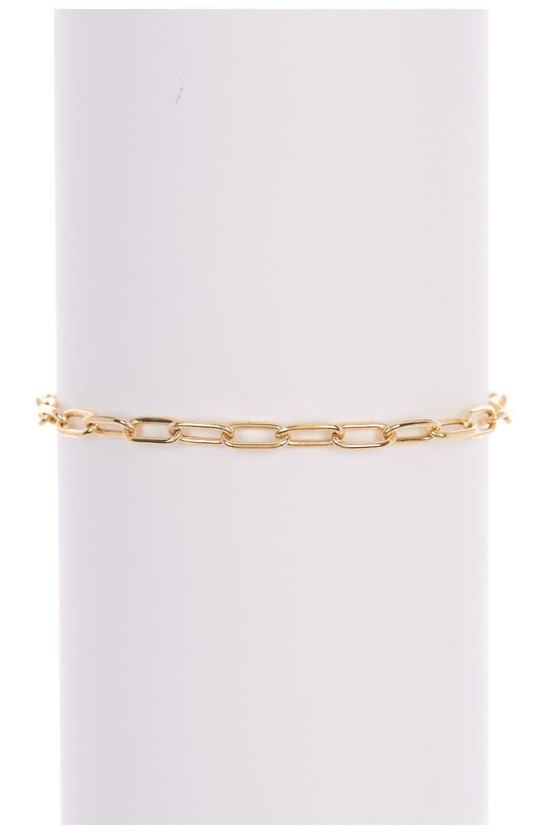 Adornia Paperclip Chain Link Bracelet, Main, color, Yellow
