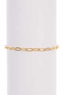 Adornia Paperclip Chain Link Bracelet