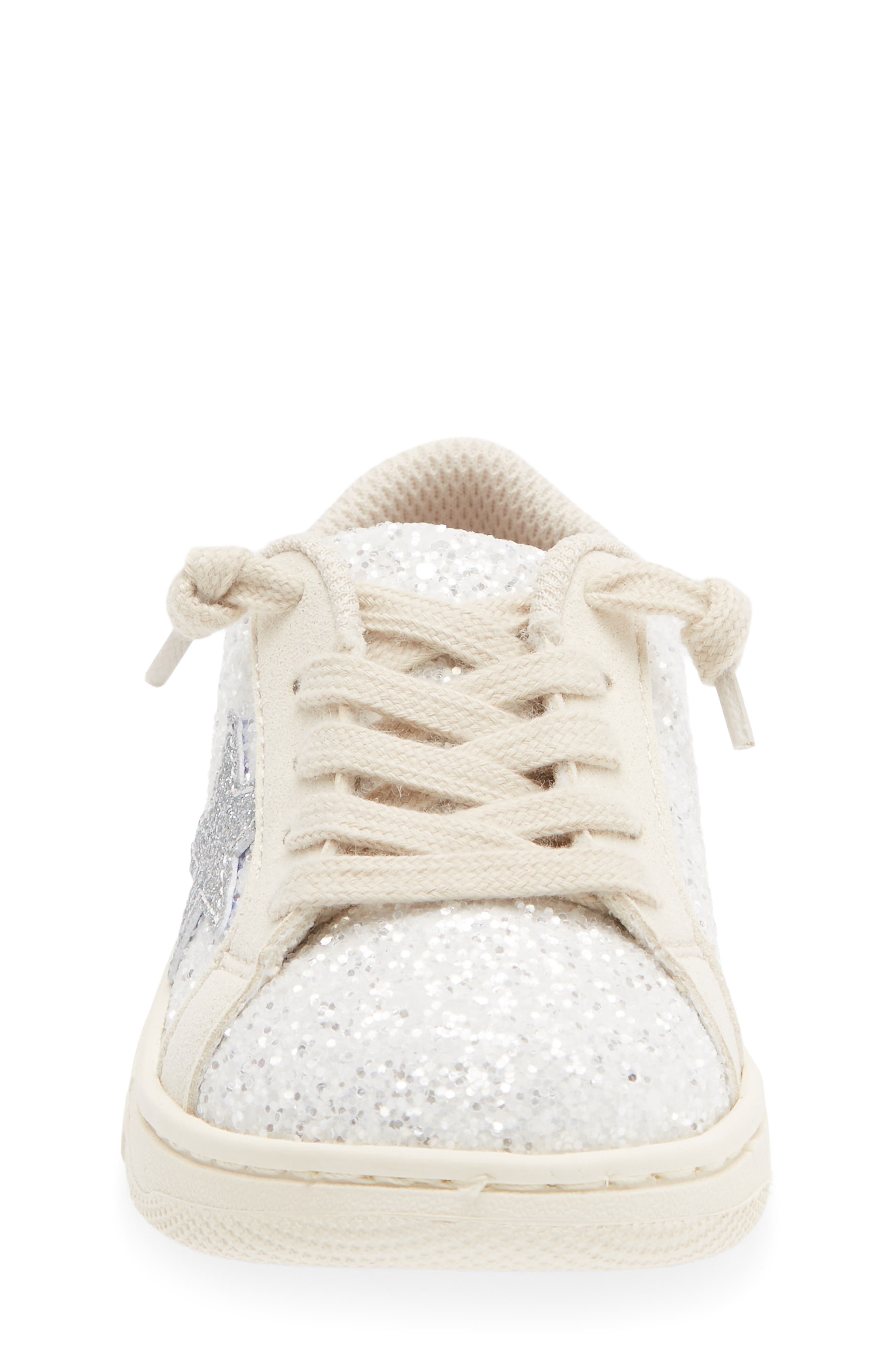 L'AMOUR Kids' Kinely Glitter Star Sneaker, Alternate, color, Glitter White