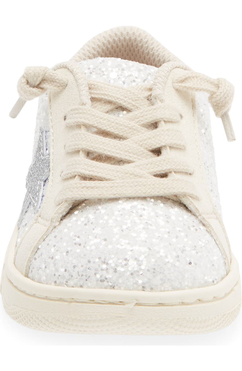 L'AMOUR Kids' Kinely Glitter Star Sneaker, Alternate, color, Glitter White