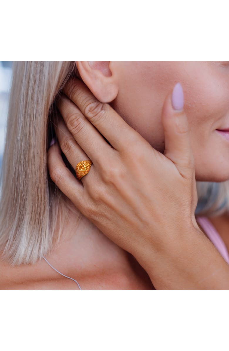 Julianna B. Citrine Heart Cluster Cocktail Ring 14k, Alternate, color, Citrine