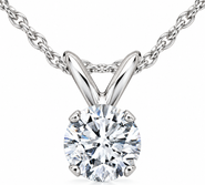 Bliss Diamond 1/2CT Diamond Solitaire Pendant 14K Gold & 18" Chain Lab Grown