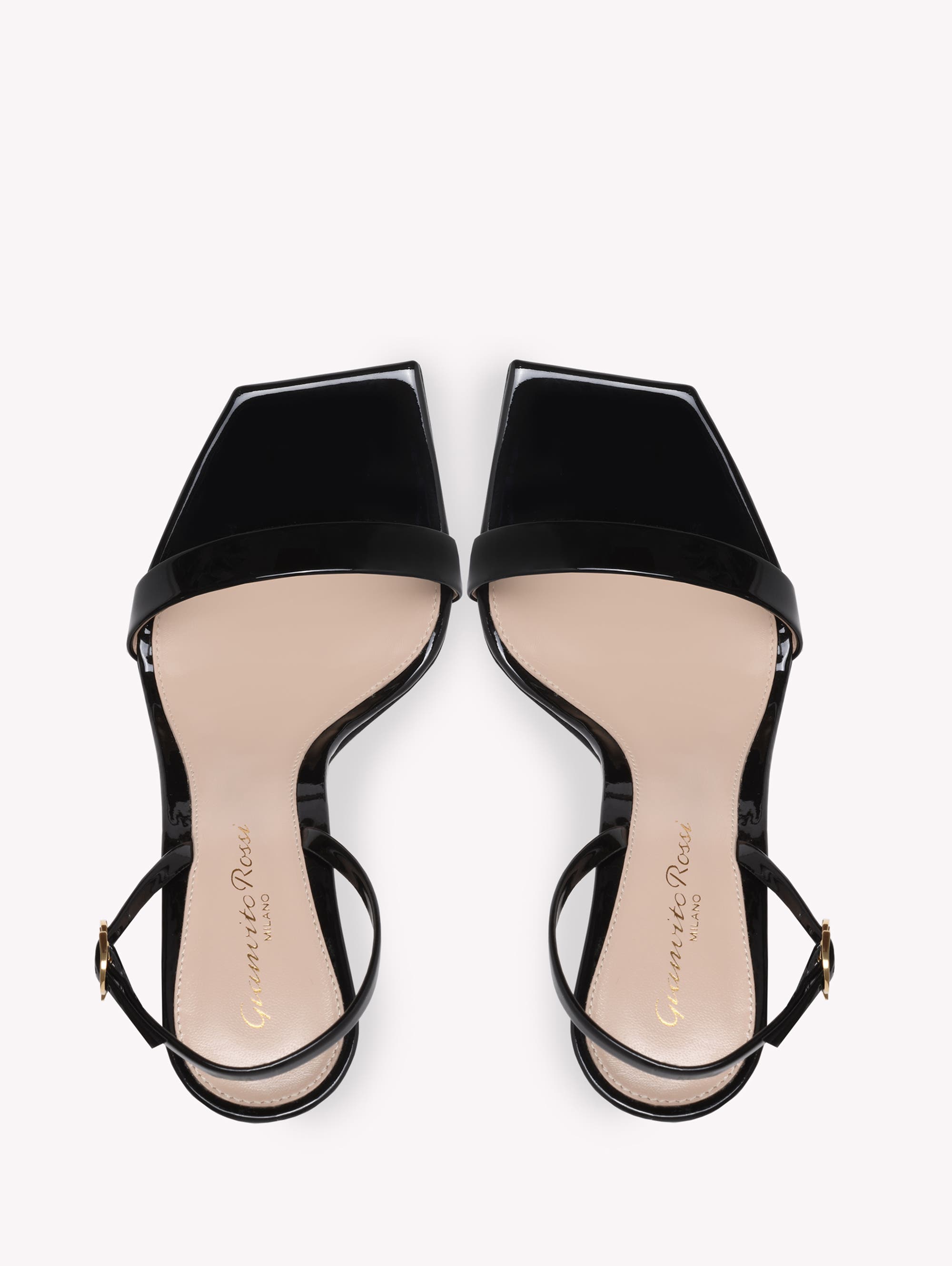 Gianvito Rossi Ribbon Stiletto Sandal, Alternate, color, Black Leather