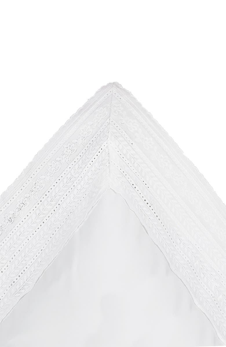 MELANGE HOME Elizabeth Lace Euro Shams, Alternate, color, White
