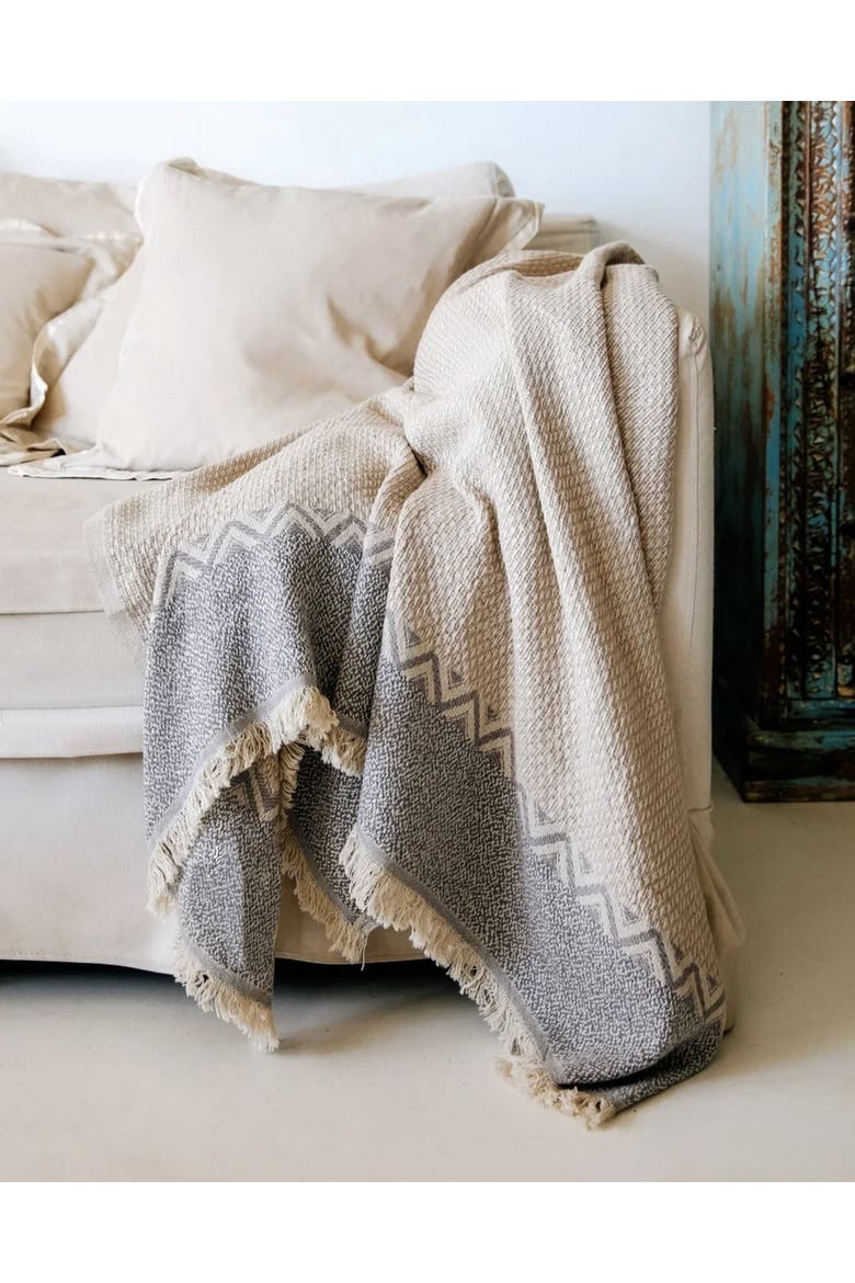 Mountain Peak Throw, Alternate, color, Brown