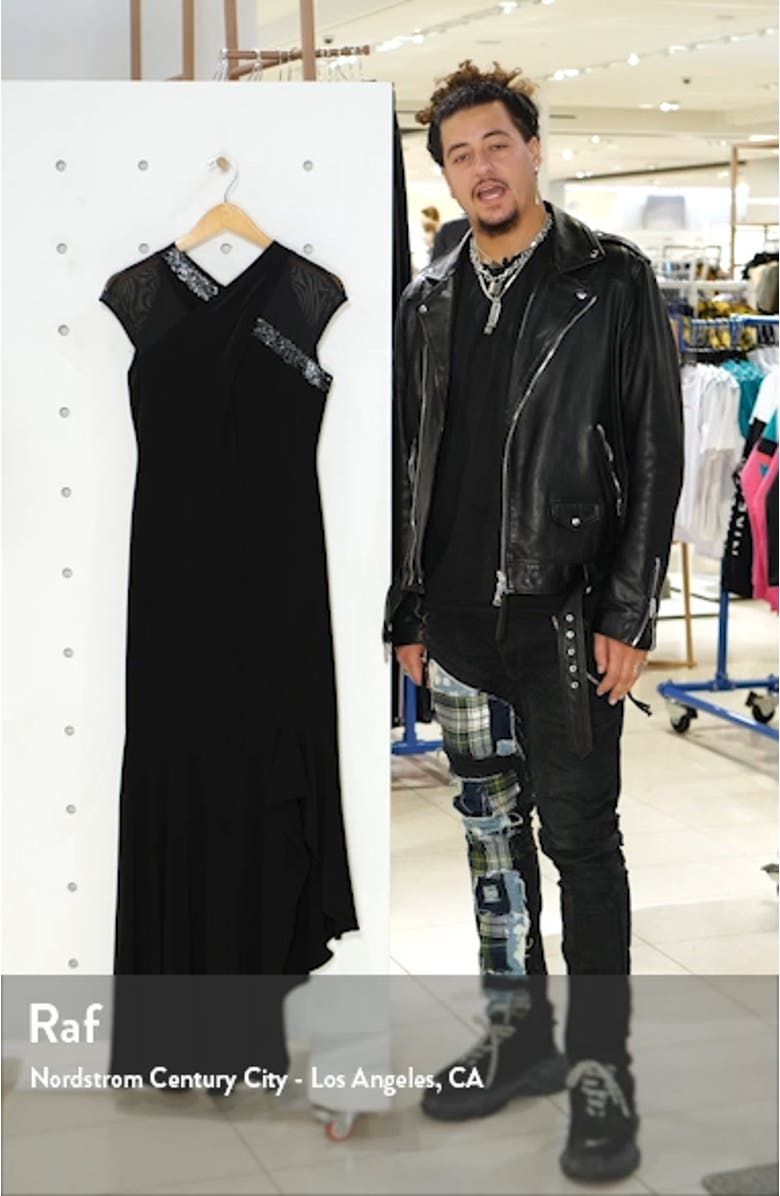 Heritage Crossover Embellished Asymmetrical Gown, sales video thumbnail