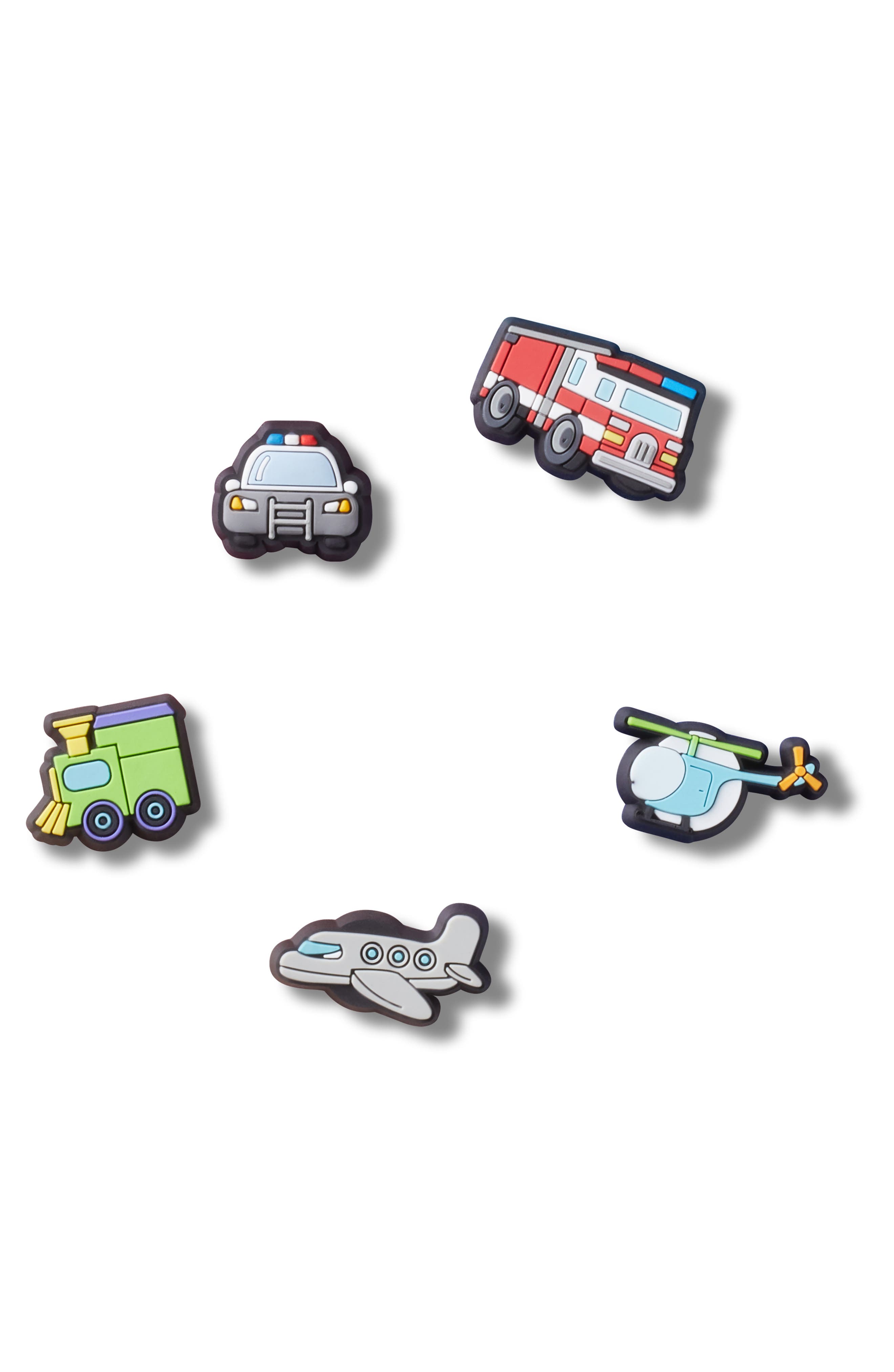 Kids' Assorted 5-Pack Tiny Beep Beep CROCS Shoe Charms, Alternate, color, RED/ GREY/ GREEN/ WHITE MULTI