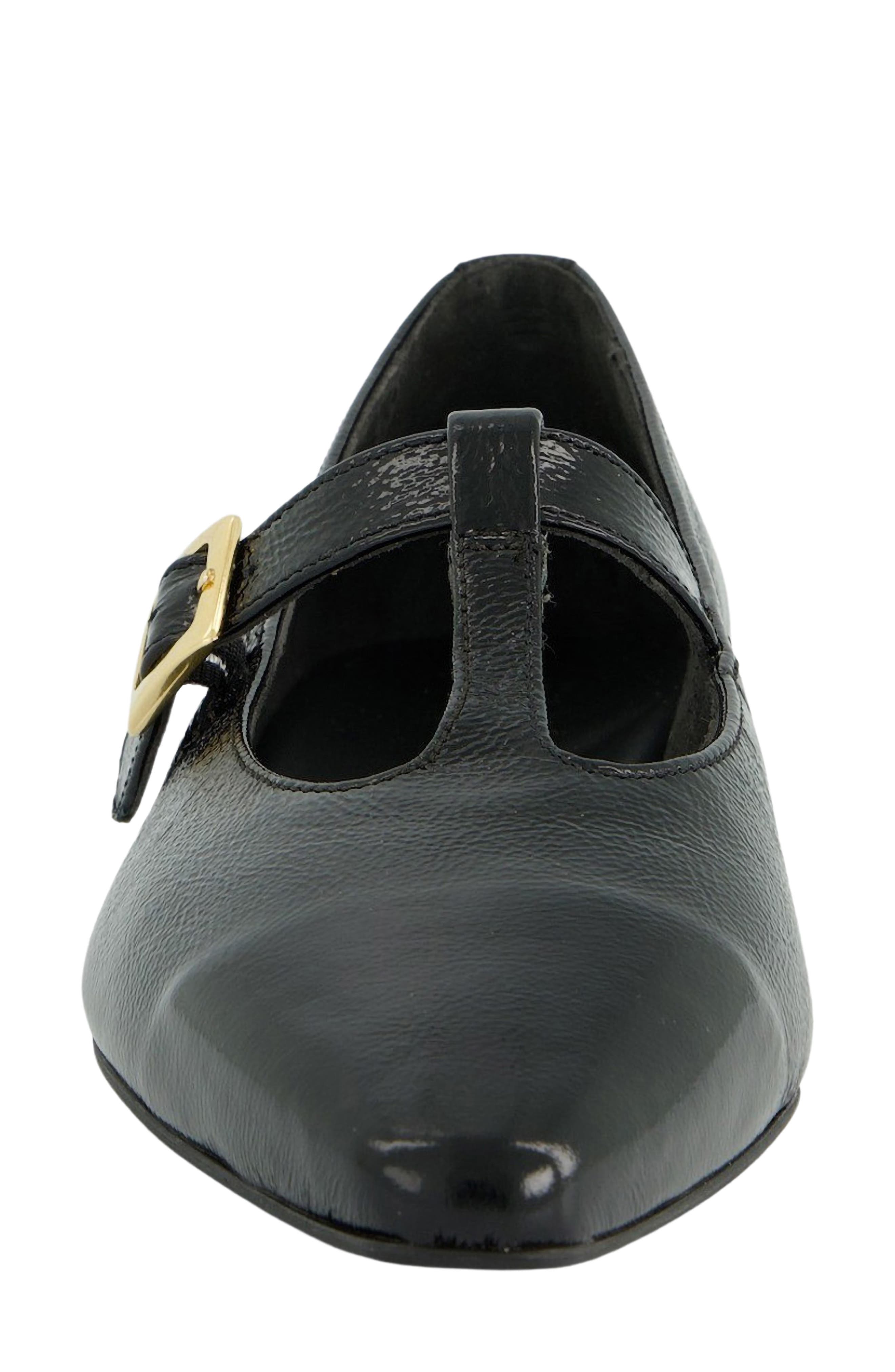 Fiji Mary Jane Flat, Alternate, color, BLACK CRINKLED PATENT