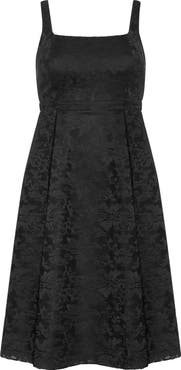 City Chic Jacklynn Floral Jacquard Sleeveless Dress