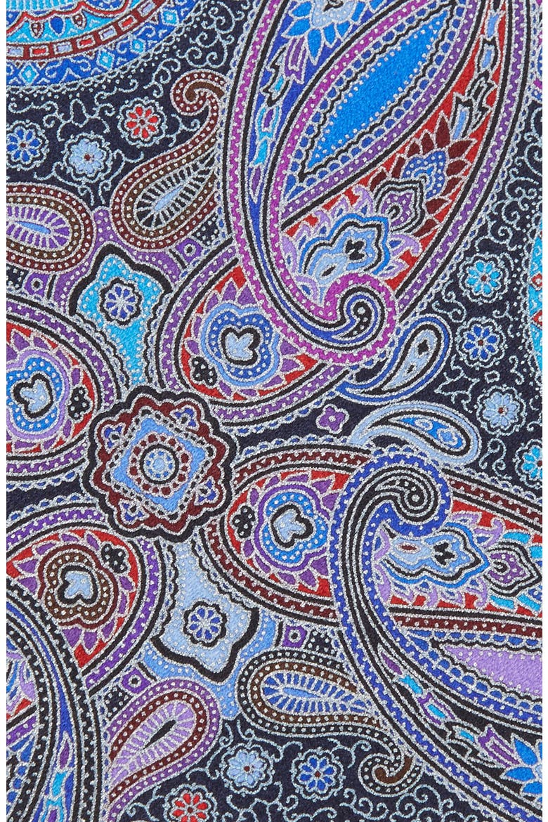 Ermenegildo Zegna Venticinque Paisley Silk Tie, Alternate, color, NAVY