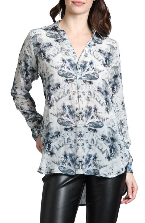 Ikat Print Tunic Top
