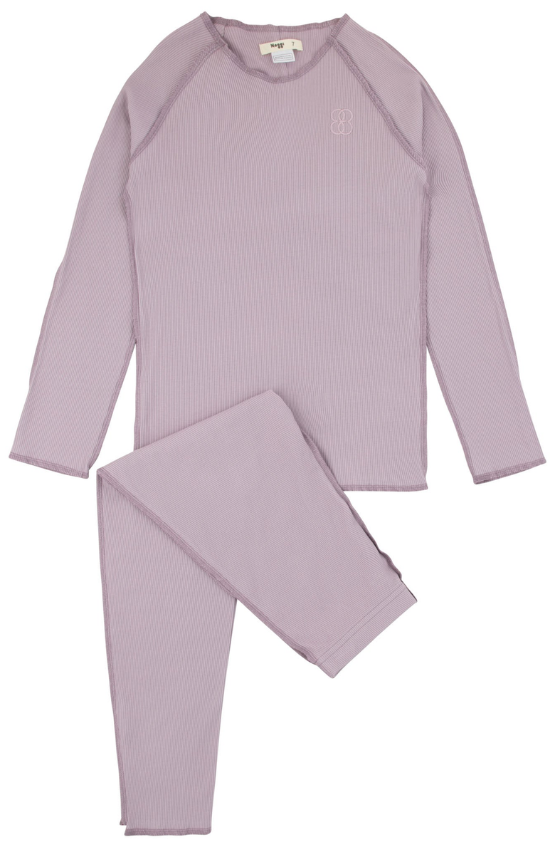 NoggiWear Ribbed Loungewear Set, Main, color, Light Purple