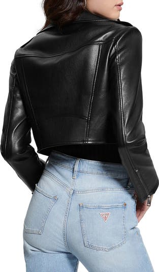 Guess Coated Cropped Moto good Jacket