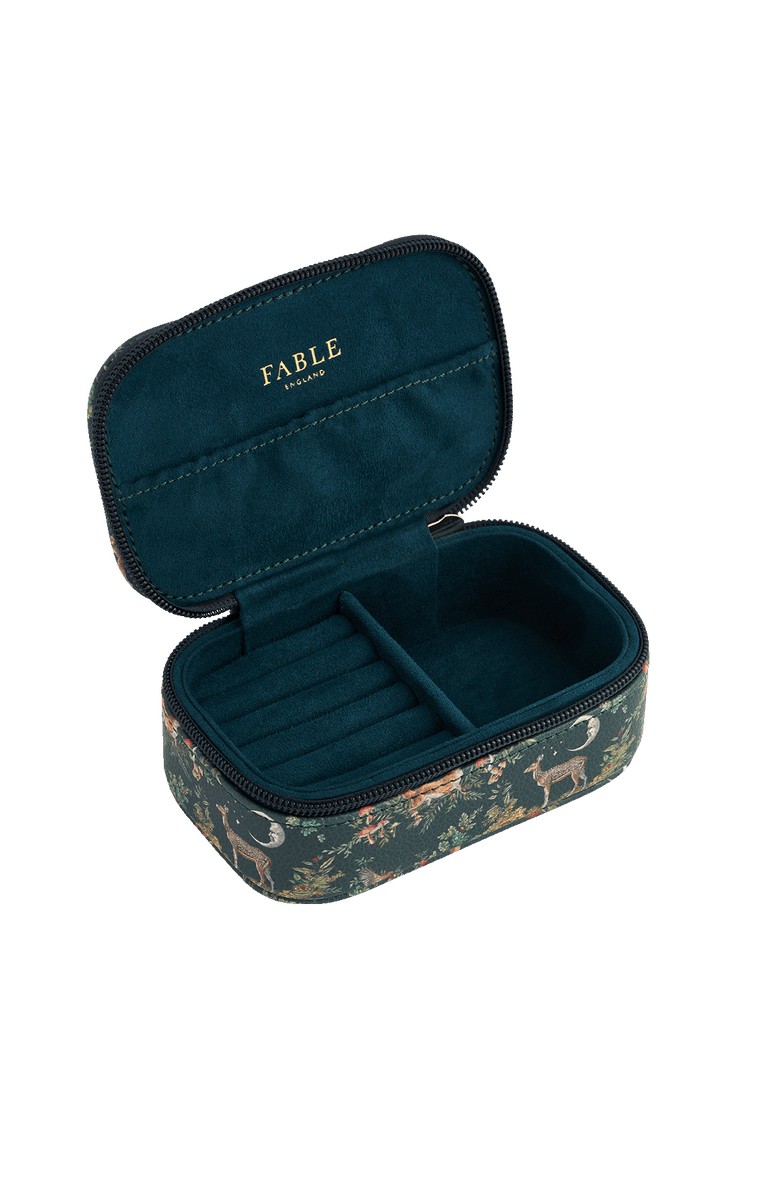Fable England Into the Woods Small Green Jewellery Box, Alternate, color, Woodland Green