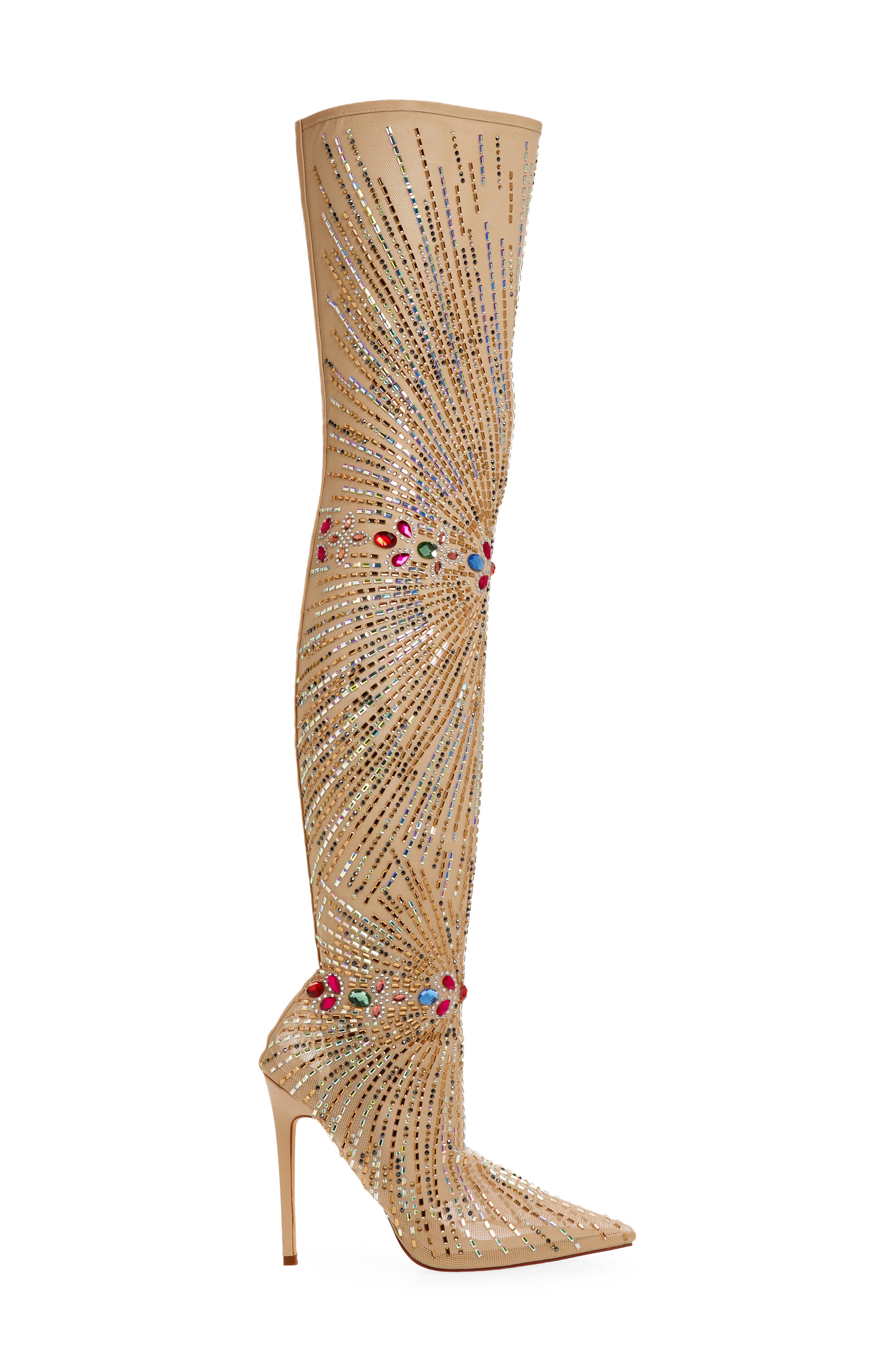 AZALEA WANG Chevelle Over the Knee Boot, Alternate, color, Beige