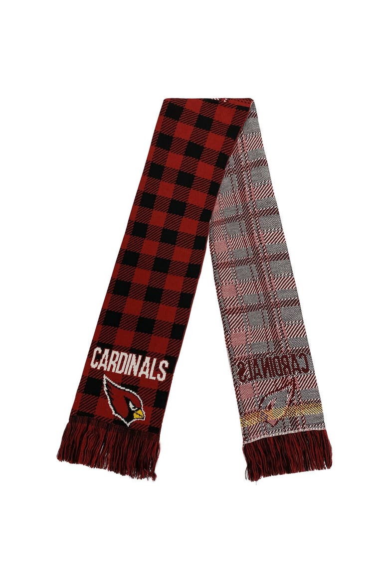 Arizona Cardinals Plaid Color Block Scarf, Main, color, Black