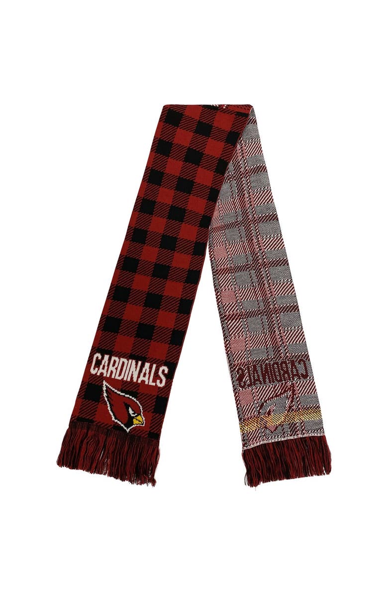 FOCO Arizona Cardinals Plaid Color Block Scarf, Main, color,