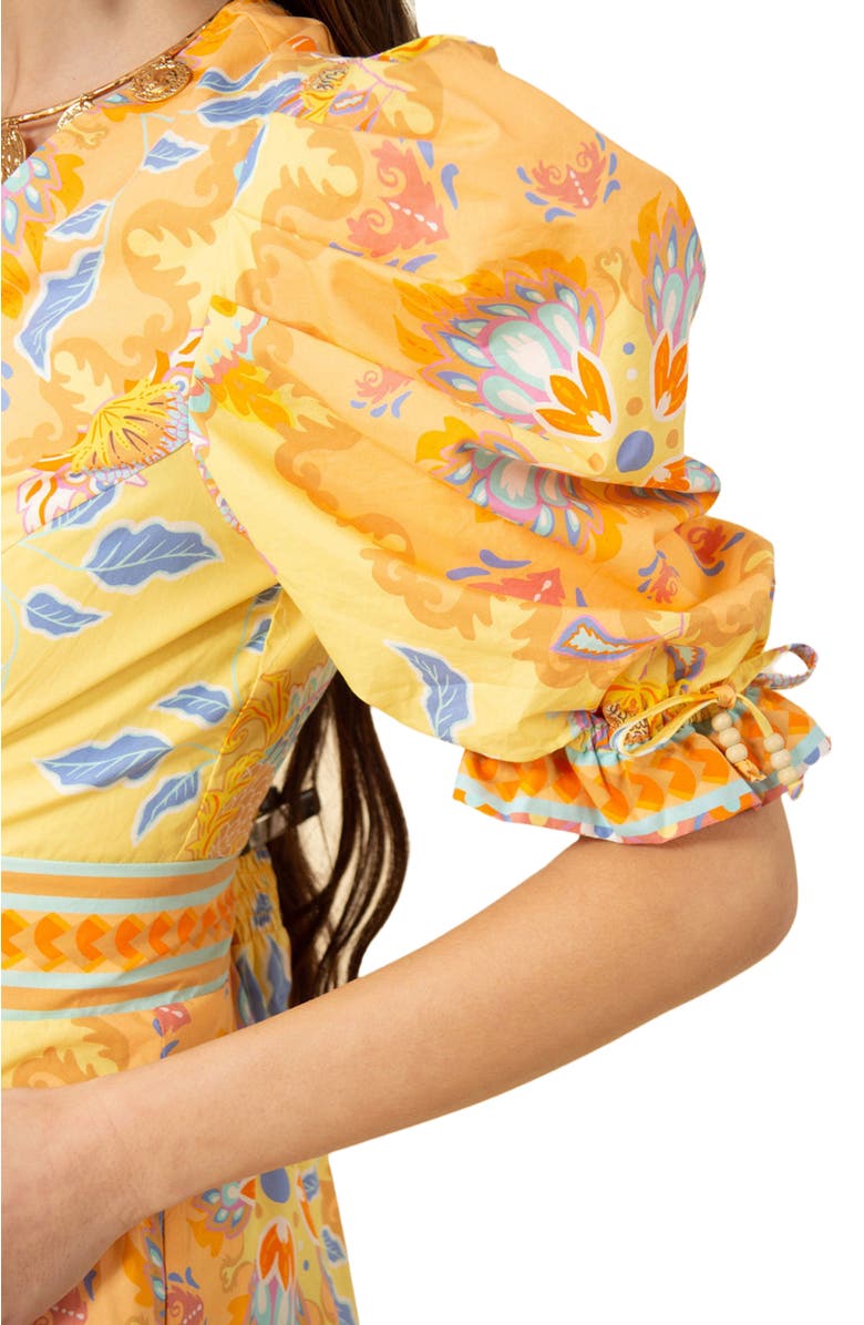 Hale Bob Skylar Poplin Puff Sleeve Dress, Alternate, color, 