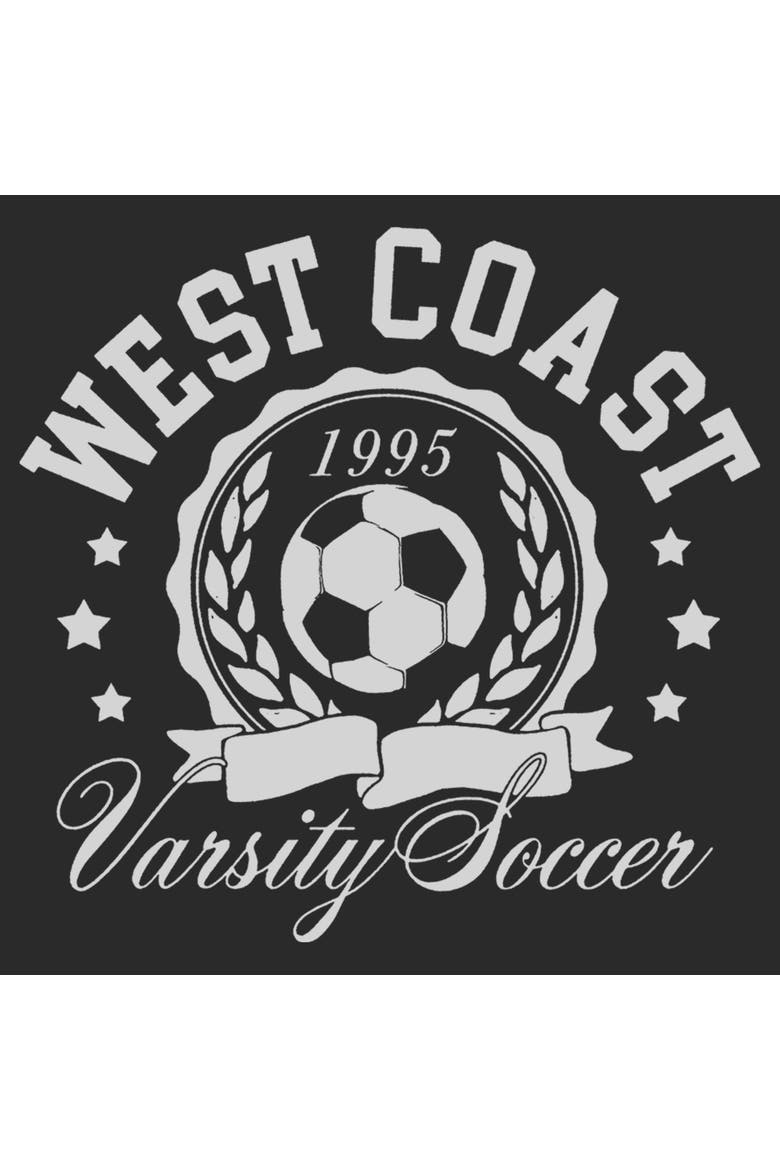Men's Lost Gods West Coast Varsity Soccer  Graphic T-Shirt, Alternate, color, Charcoal