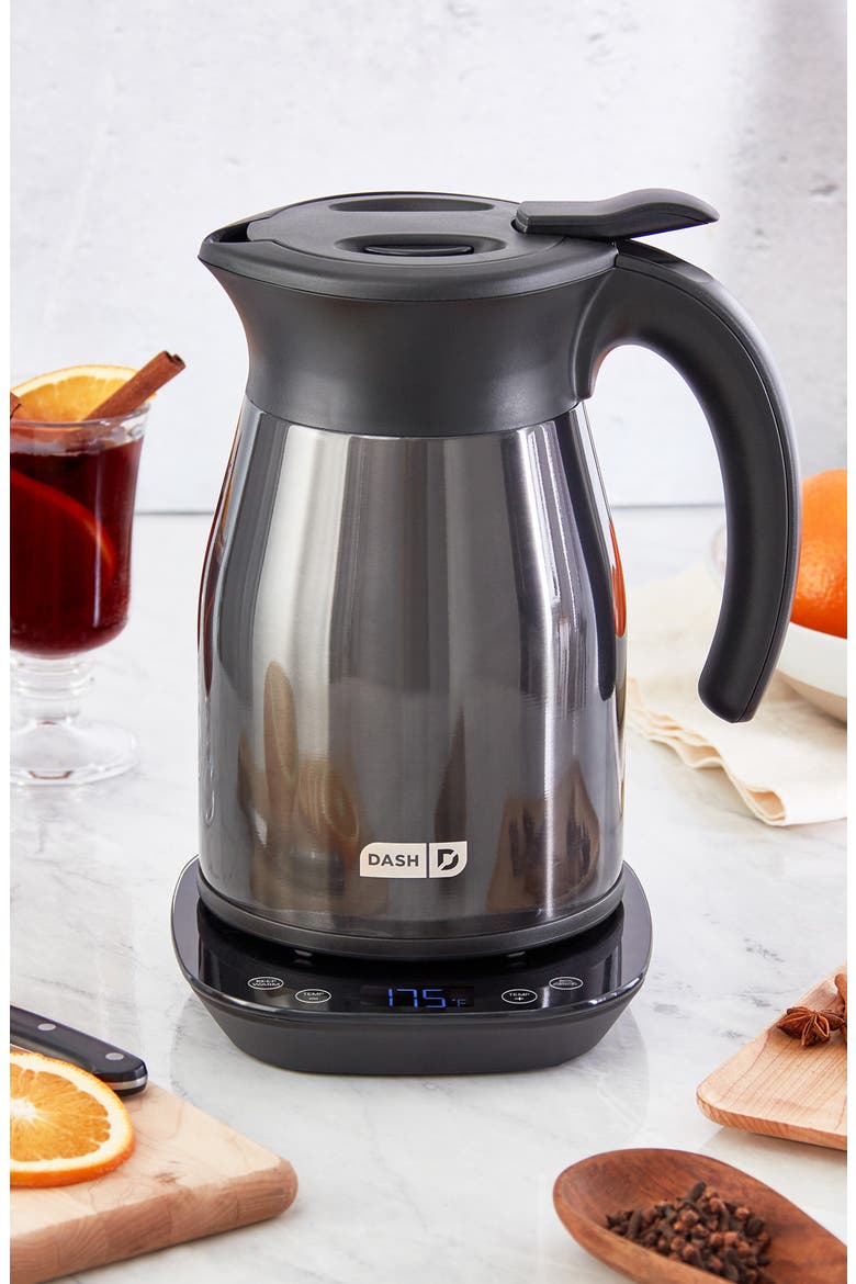 Insulated Electric Kettle, Alternate, color, BLACK STAINLESS STEEL