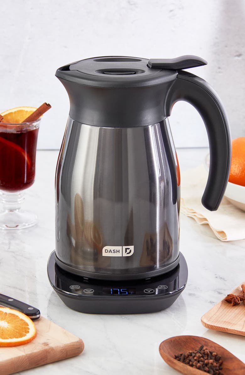 Dash Insulated Electric Kettle, Alternate, color, Black Stainless Steel