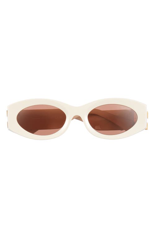 Miu Miu 54mm Rectangular Sunglasses In Neutral