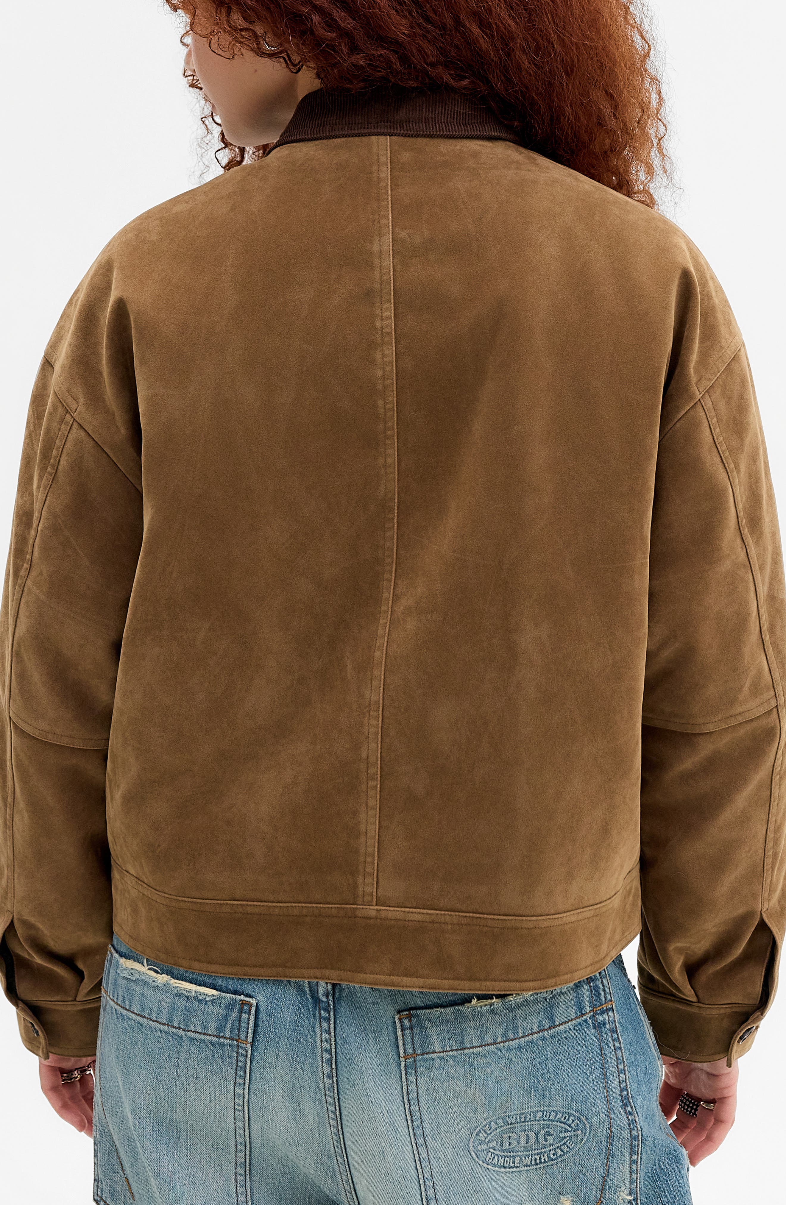 Clasp Faux Suede Jacket (Women) | Nordstrom
