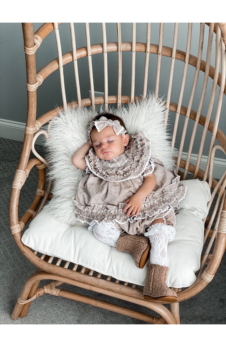 Petite Maison Kids Ashlyn Linen Top and Shorts Set, Alternate, color, Beige