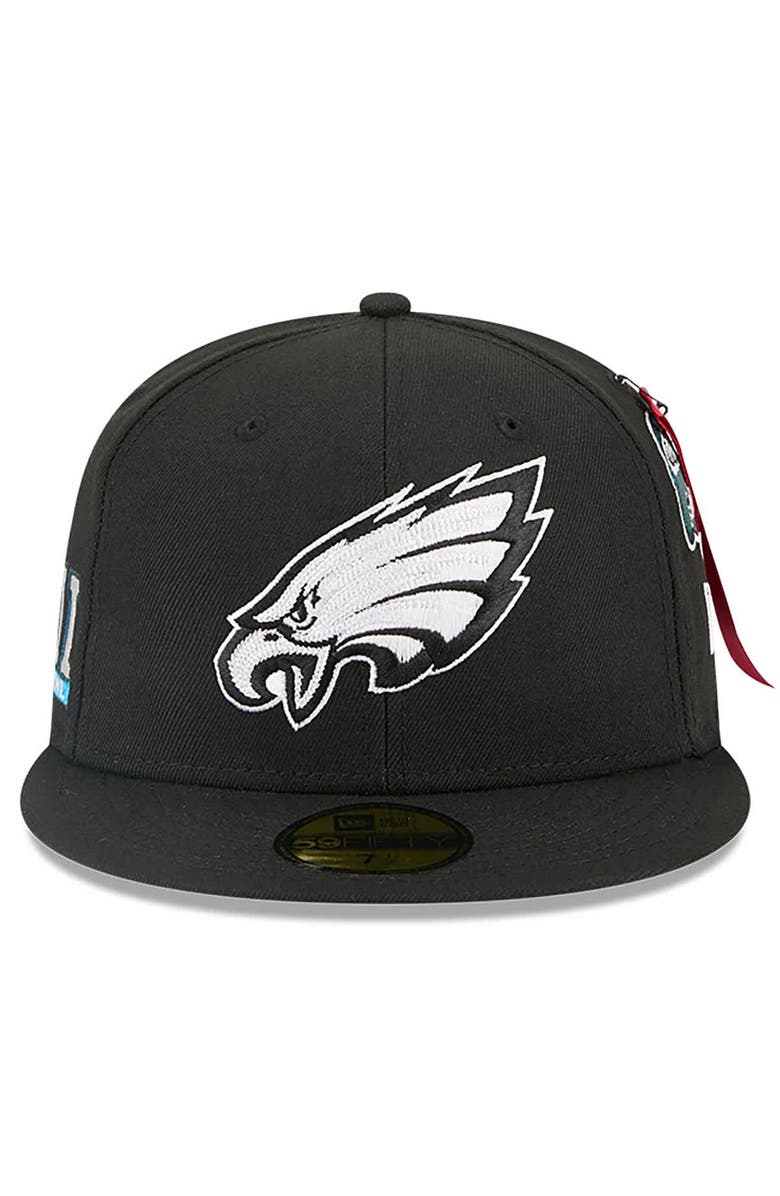 New Era x Alpha Industries Men's New Era x Alpha Industries Black Philadelphia Eagles 59FIFTY Fitted Hat, Alternate, color, Black