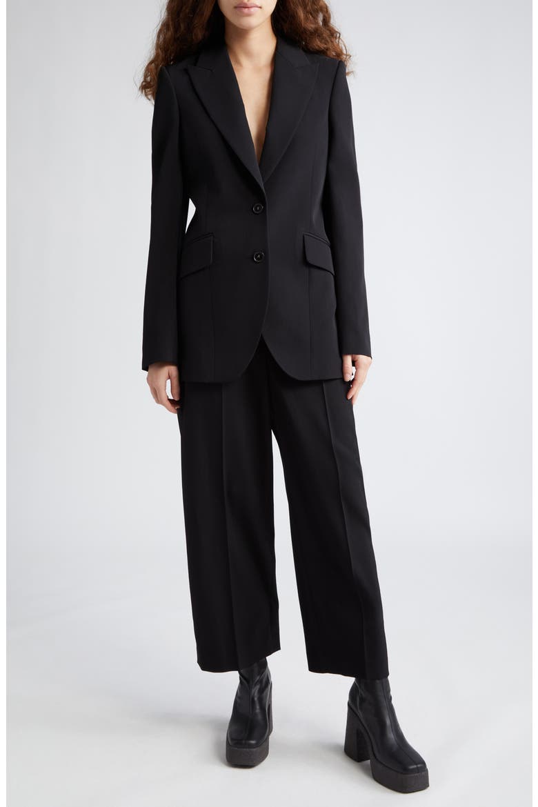 Iconic Wool Stretch Gabardine Blazer, Alternate, color, BLACK
