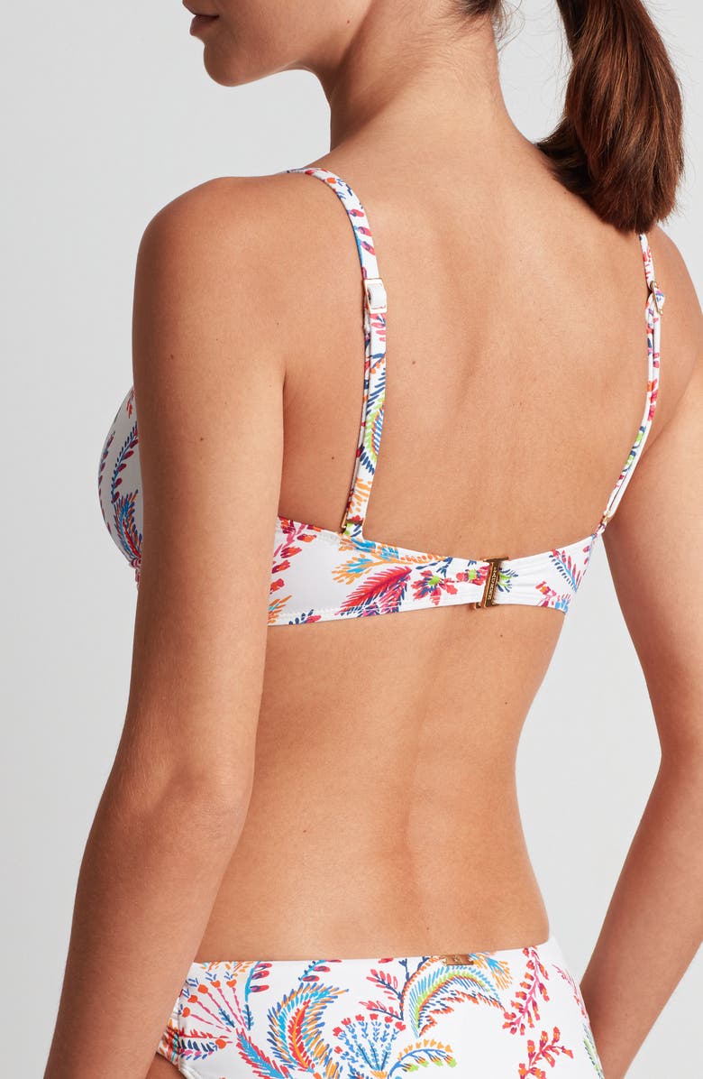 Lauren Ralph Lauren Underwire Twist Front Bikini Top, Alternate, color, White Multi