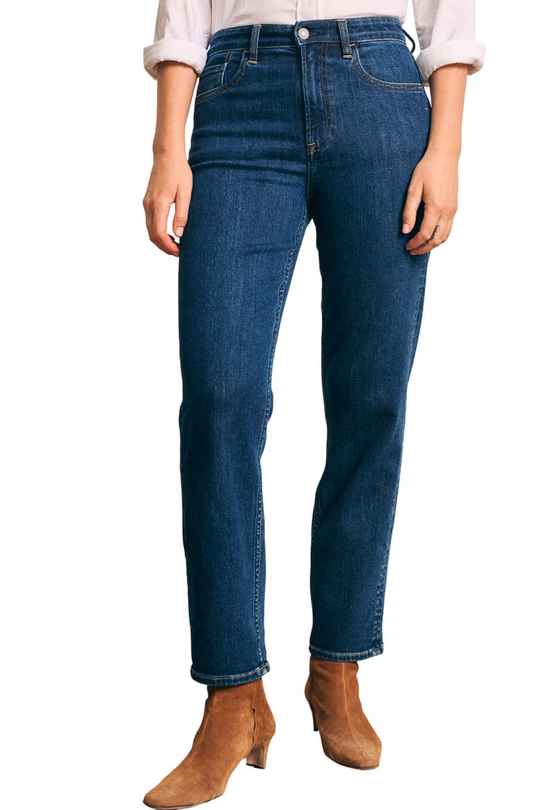 Slim Straight Leg Jeans, Main, color, NIGHT CREEK