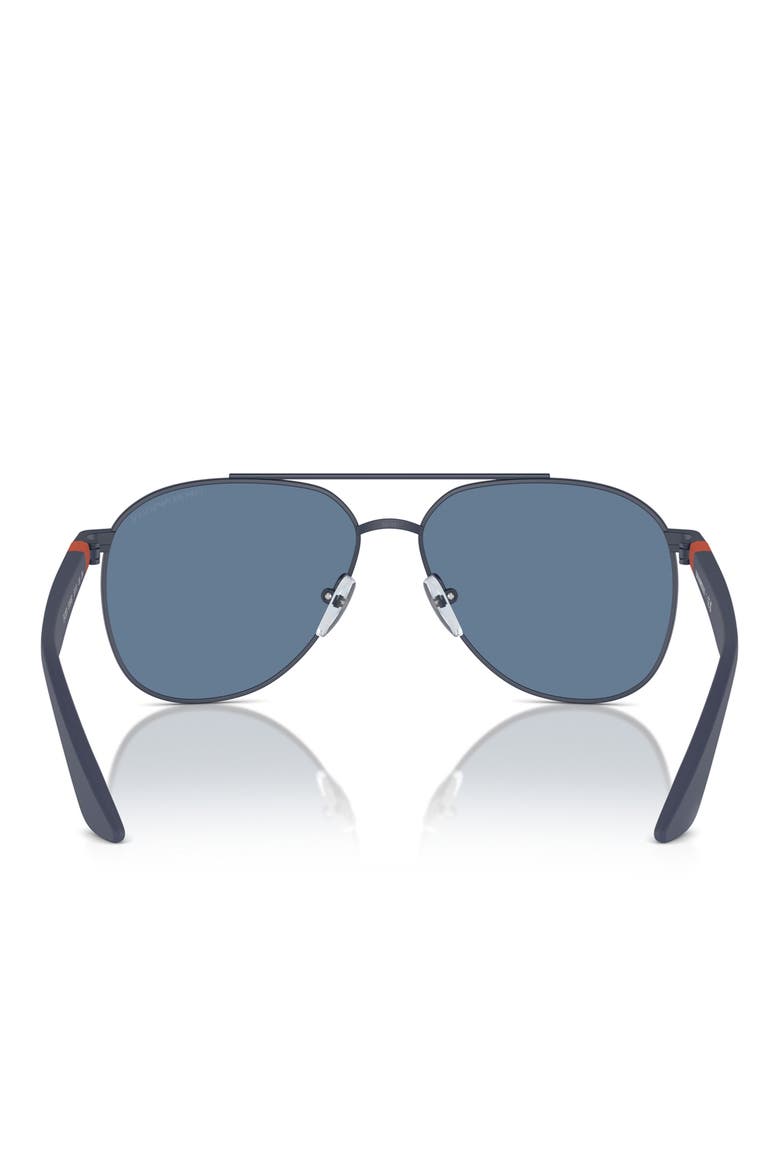 53mm Pilot Sunglasses, Alternate, color, MATTE BLUE / DARK BLUE